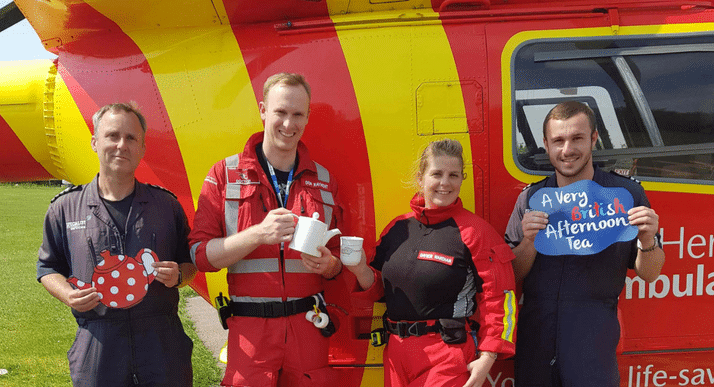 Crumbs! Air Ambulance supporters `dough-nate’ thousands to life-saving Charity