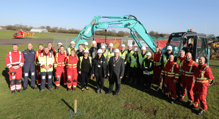 Work commences on new airbase for Essex & Herts Air Ambulance