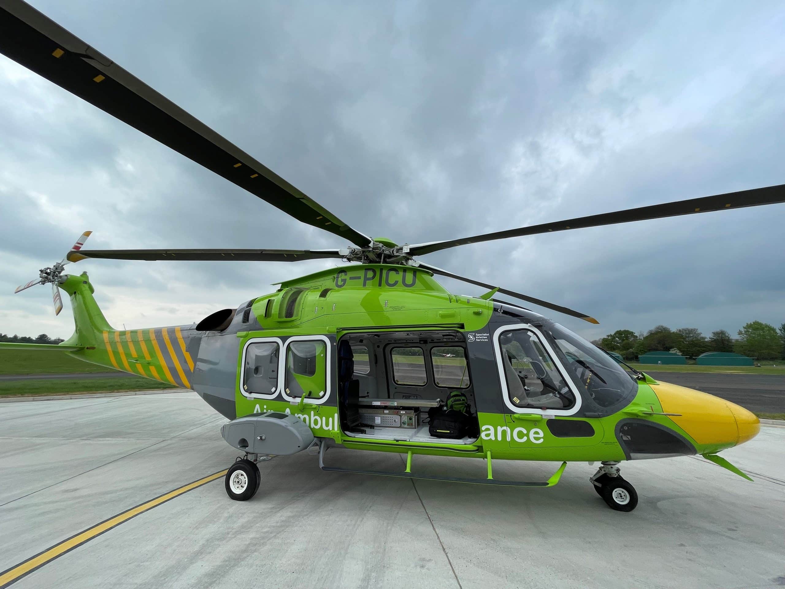 Essex & Herts Air Ambulance replacement ‘green and yellow’ helicopter to take to the skies in June and July