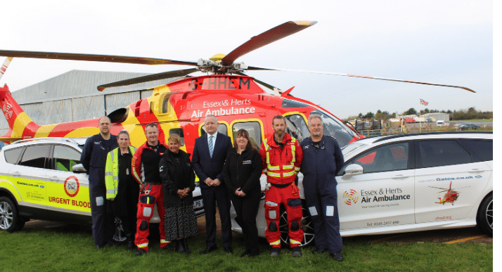 Local Ford Dealer ‘Gates’ shows support for Essex & Herts Air Ambulance