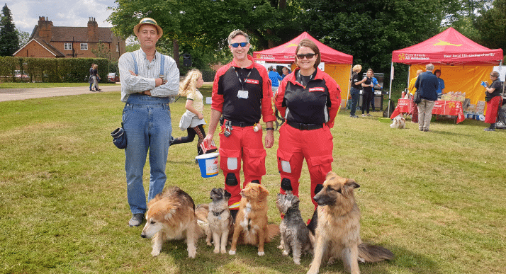 Hounds and their owners support Air Ambulance at Hatfield House