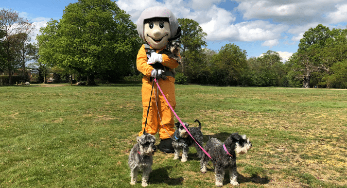 Pilot Pete goes dog-walking at Hatfield House