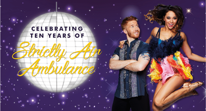 Star dancers Neil and Katya Jones to appear at 10th anniversary Strictly Air Ambulance and Aftershow Party