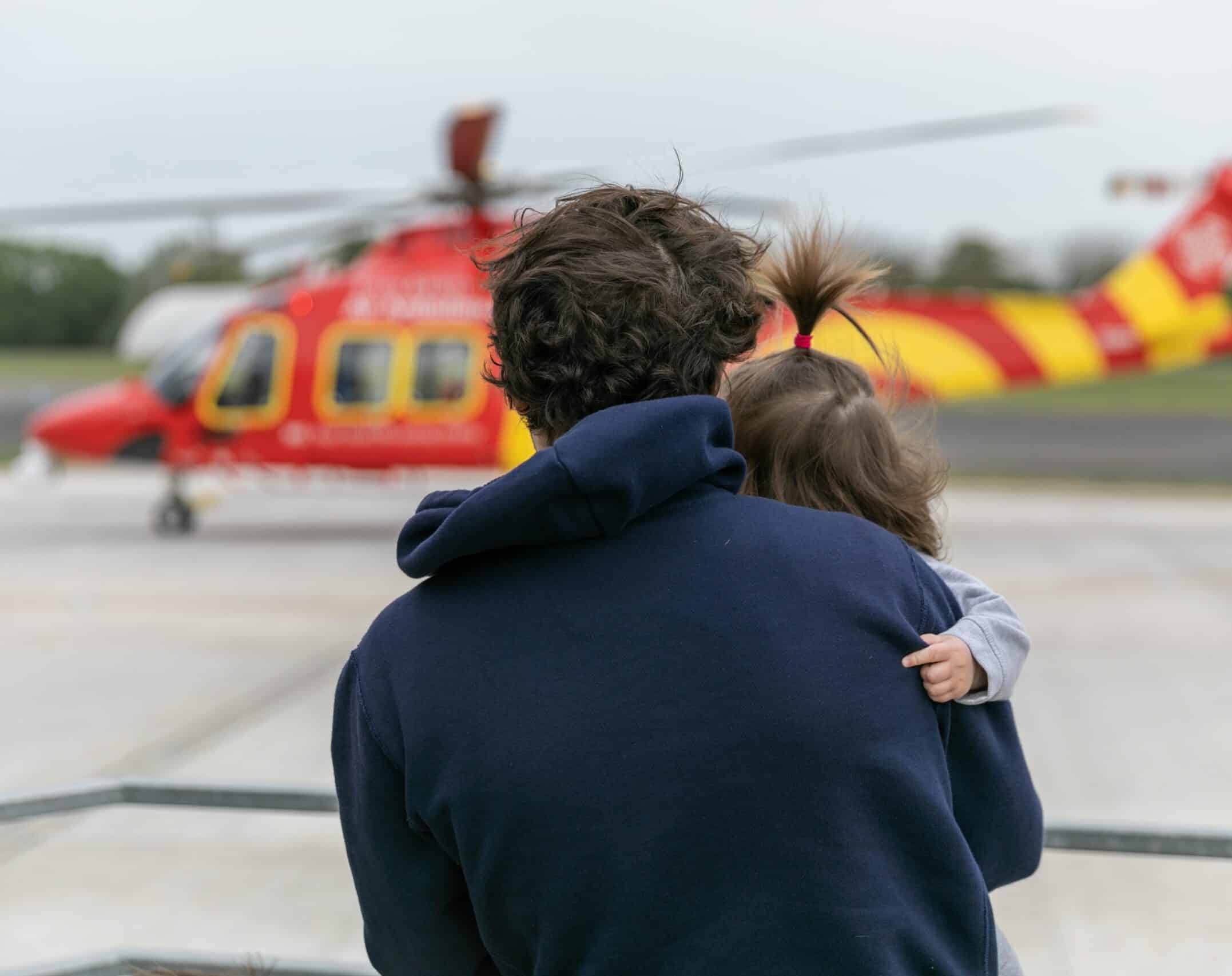Patient day- Farther and Daughter want the AW169 get ready to fly
